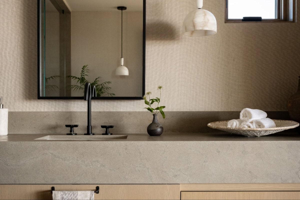 Stone bathroom design by Laura Brophy