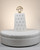 Celebrity Furnishings - 66" Round Diamond Tufted Circle Settee White Soft Faux Leather Sofa - Modern Luxurious Hollywood Regency Style Seating for Elegant Living Rooms, Lounges & Salons