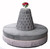 Celebrity Furnishings - 72" Round Grey Velvet Settee with Bullion Fringe - Modern Luxurious Hollywood Regency Style Seating for Elegant Living Rooms, Lounges, & Salons