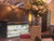Flower vase on top of the circle sofa