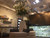 Glowing check in counter at a spa in a lobby