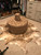 Small closet bench circle sofa settee tufted 35" diameter with cone