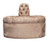 Small closet bench circle sofa settee tufted 35" diameter with cone