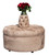 Small closet bench circle sofa settee tufted 35" diameter with cone