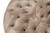 Small closet bench circle sofa settee tufted 35" diameter with cone