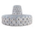 Celebrity Furnishings - 60" Round Grey Velvet Petal Sofa - Luxurious Seating, Elegant Design, Perfect for Modern Living Spaces - Stylish & Comfortable Addition to Home/Office