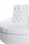 Celebrity Furnishings - White Leather Round Couch - Luxury Seating for Office Lobby, Spa, Beauty Salon - Elegant & Comfortable Modern Furniture - Chic & Inviting Lounge Solution
