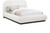 Boucle fabric king size platform bed