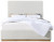 Natural Linen Textured Fabric Bed